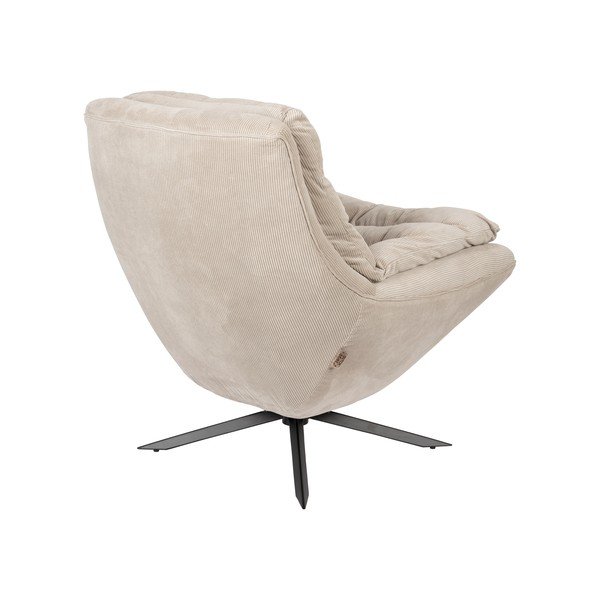 Krėslas baltos spalvos iš velveto Vince – Dutchbone-image-4