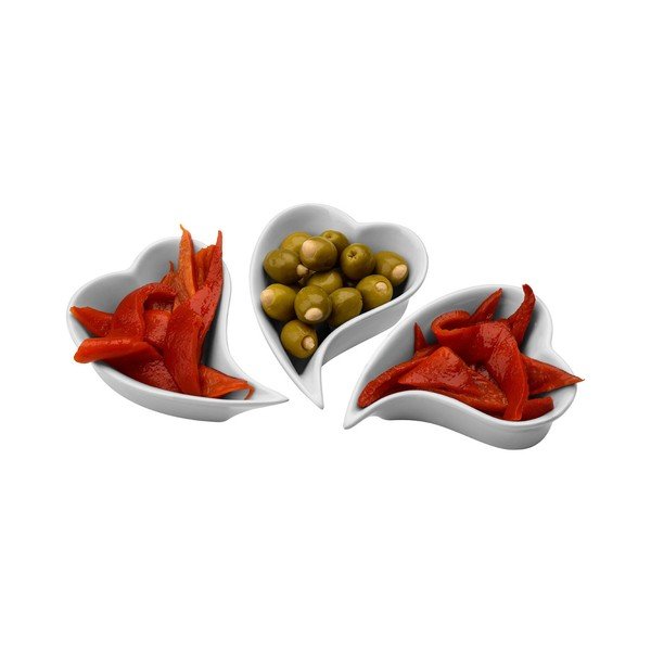 3 širdelės formos porcelianinių dubenėlių rinkinys Premier Housewares-image-1