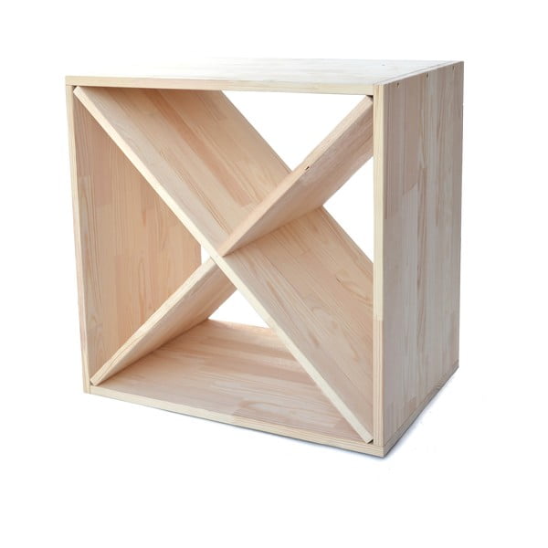 Iš pušies masyvo vyno lentyna natūralios spalvos butelių skaičius 24 – Bonami Essentials-image-1