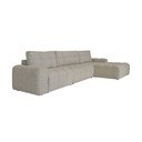 Šviesiai rudos spalvos sulankstoma/su sandėliavimo vieta modulinė kampinė sofa (su dešiniuoju kampu) Lulu – Miuform