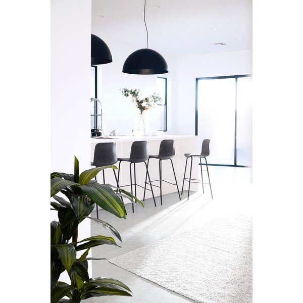 Tamsiai pilkos spalvos iš audinio baro taburetė (sėdynės aukštis 75 cm) Kyra – Bizzotto-image-1