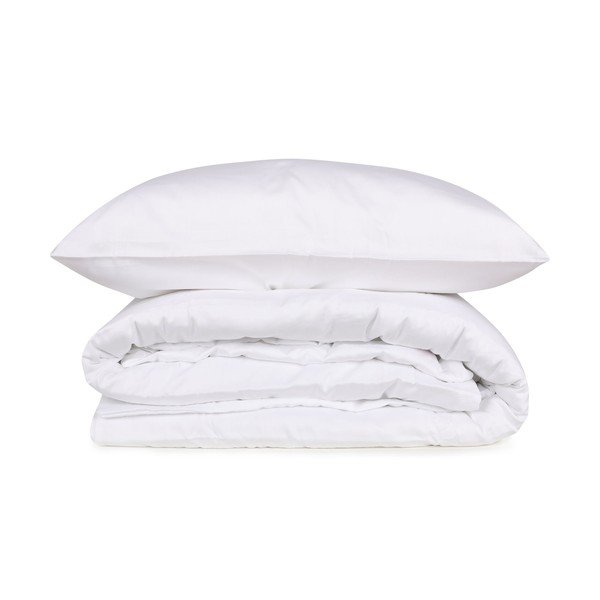 Baltos spalvos iš satino medvilnės dvigulė/itin ilga patalynė 240x220 cm Elegant – Mijolnir