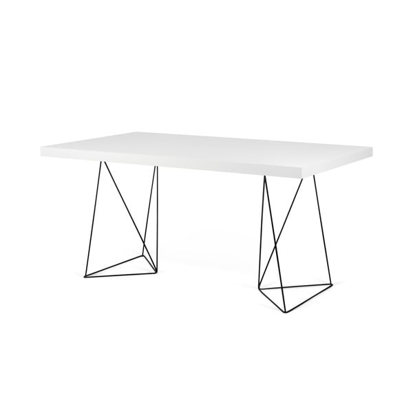Baltas stalas su juodomis kojomis TemaHome Multi, 180 x 77 cm-image-2