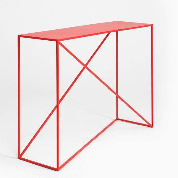 Raudonas pasirinktinės formos "Memo Console Table" stalas-image-1