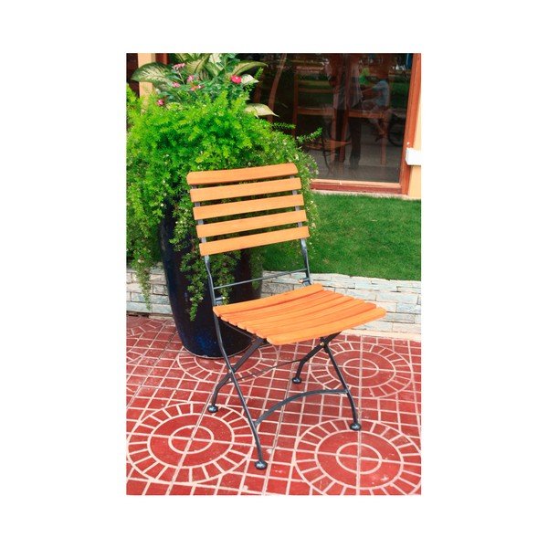 Medžio masyvo sodo krėslas rudos spalvos Vienna – Garden Pleasure-image-1