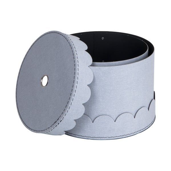 Daiktadėžės iš kartono šviesiai pilkos spalvos su dangčiu 2 vnt. ø 26x17,5 cm Wilma – Bigso Box of Sweden-image-3