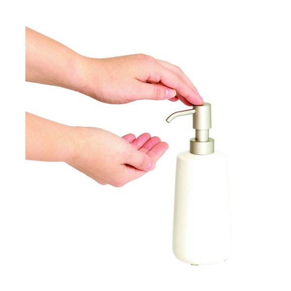 Baltas keraminis muilo dozatorius iDesign Eco Vanity-image-3