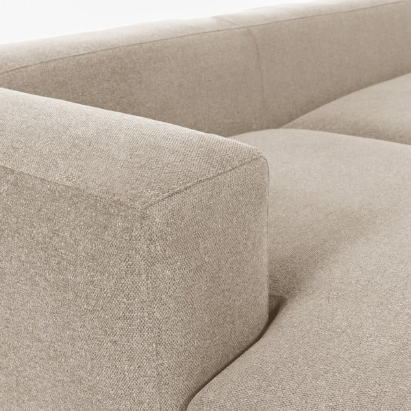 Smėlio spalvos kampinė sofa Kave Home Blok, kairysis kampas-image-1