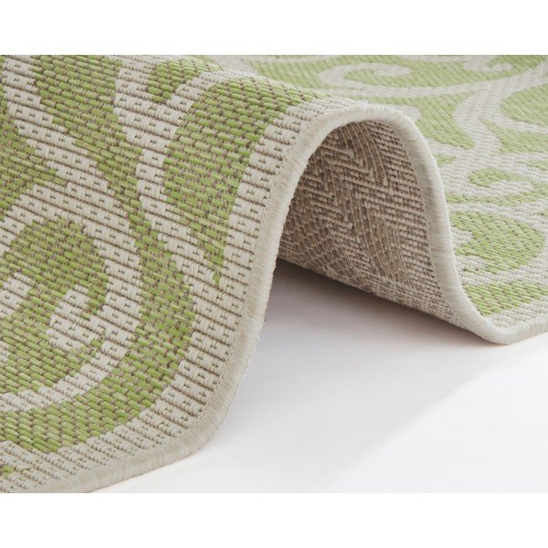Žalios ir smėlio spalvos lauko kilimas NORTHRUGS Nebo, 70 x 200 cm-image-1