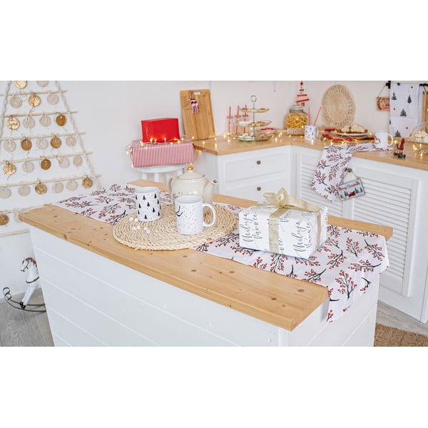 Kalėdinis medvilninis stalo takelis 140x40 cm Rowan Berries - Butter Kings-image-1