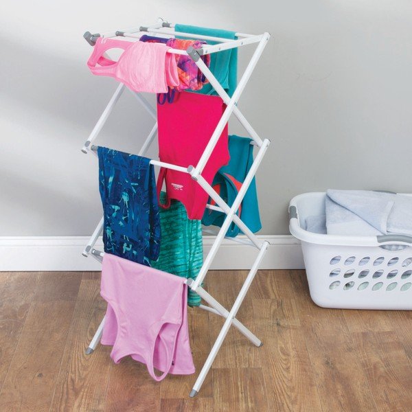 Balta 3 pakopų drabužių džiovyklė iDesign Brezio, 75 x 38 cm-image-1