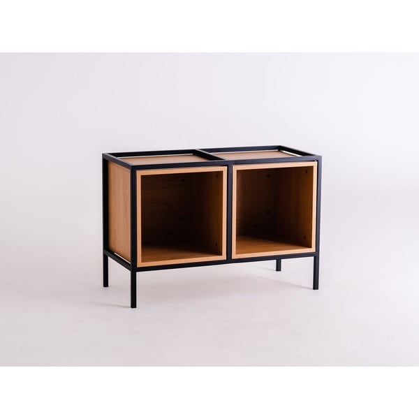 Juoda ąžuolinė knygų spinta 88x60 cm Skap - CustomForm-image-3