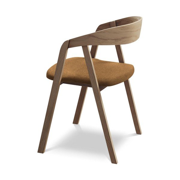 Terakotos spalvos iš medienos masyvo valgomojo kėdė Erika – Makamii-image-3