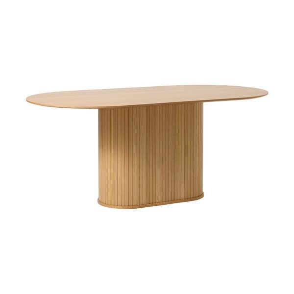 Valgomojo stalas su ąžuolo dekoro stalviršiu 95x180 cm Nola – Unique Furniture