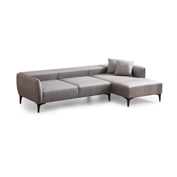 Šviesiai pilka kampinė sofa  Belissimo, dešinysis kampas – Balcab Home-image-2