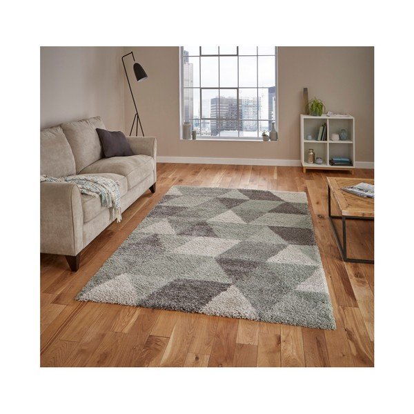 Pilkos ir žalios spalvos kilimas Think Rugs Royal Nomadic Grey & Aqua Green, 120 x 170 cm-image-1
