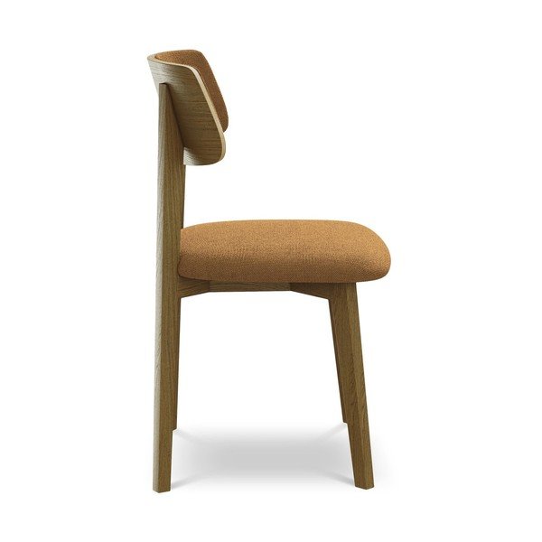 Terakotos spalvos iš medienos masyvo valgomojo kėdė Niu – Makamii-image-2