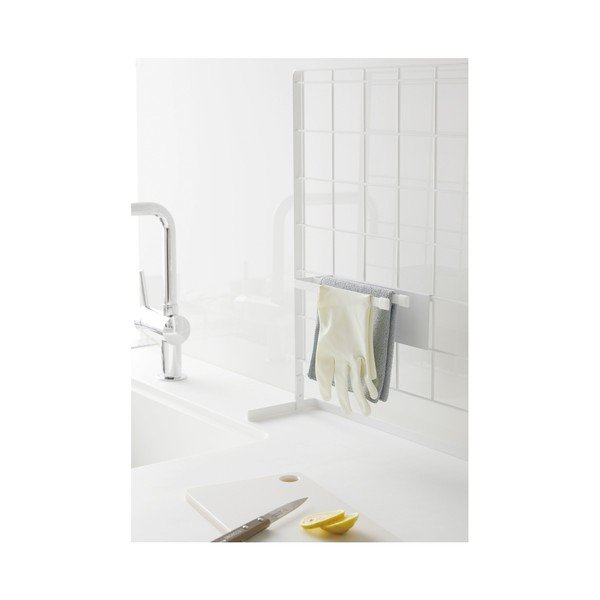 Baltas rankšluosčių laikiklis, skirtas YAMAZAKI Tower Grid skydeliui-image-1