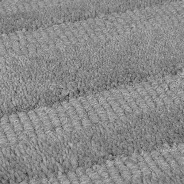 Rankų darbo pilkos spalvos iš vilnos kilimas 160x230 cm Zen Rectangles – Flair Rugs-image-2
