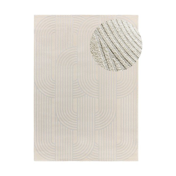 Šviesiai pilkos spalvos/dramblio kaulo spalvos kilimas 160x230 cm Baresa – Universal