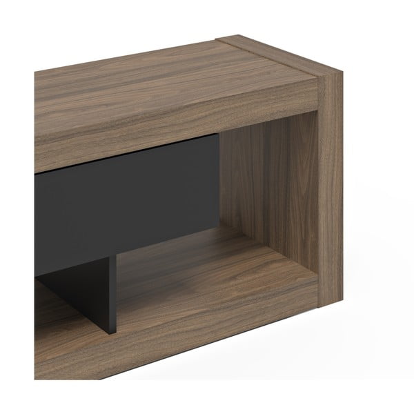 TV spintelė juodos spalvos/rudos spalvos iš riešutmedžio 175x52 cm Nara – TemaHome-image-4