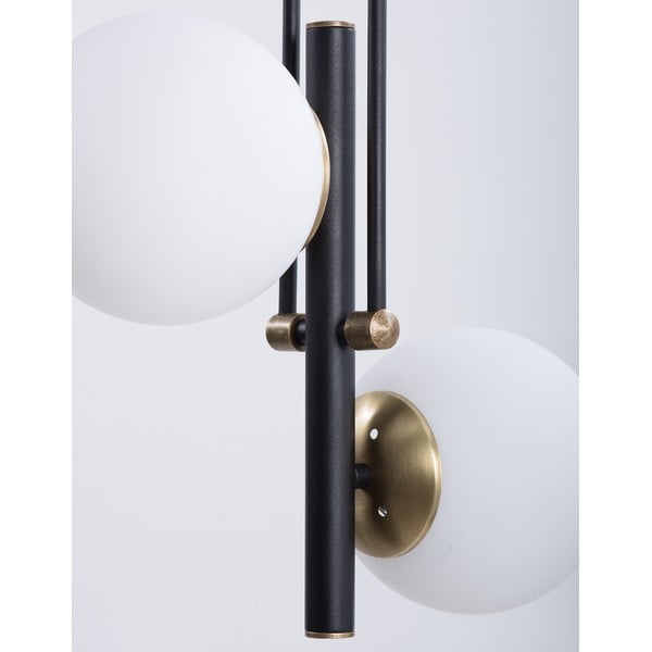Lubinis šviestuvas juodos ir baltos spalvos ø 15 cm su stiklo gaubtu Libra – Squid Lighting-image-3
