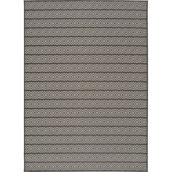 Tamsiai pilkas lauko kilimas Universal Tokio Stripe, 80 x 150 cm