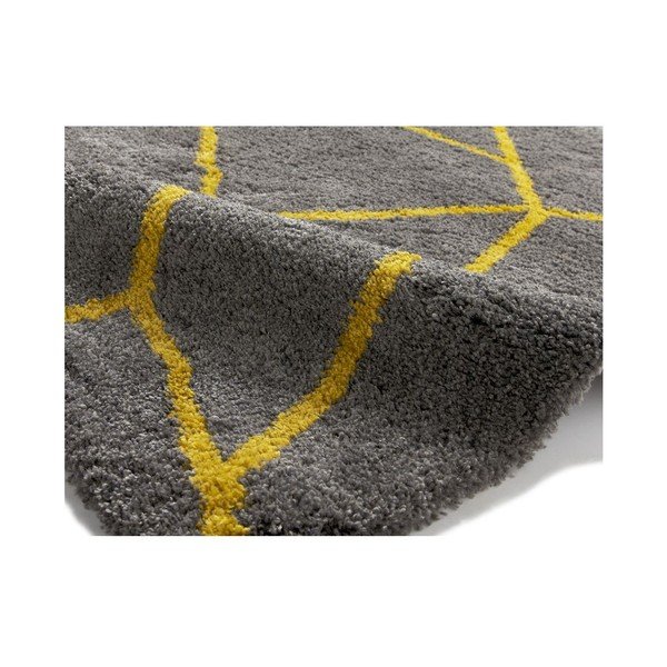 Pilkos ir geltonos spalvos kilimas Think Rugs Royal Nomadic Grey & Yellow, 120 x 170 cm-image-2