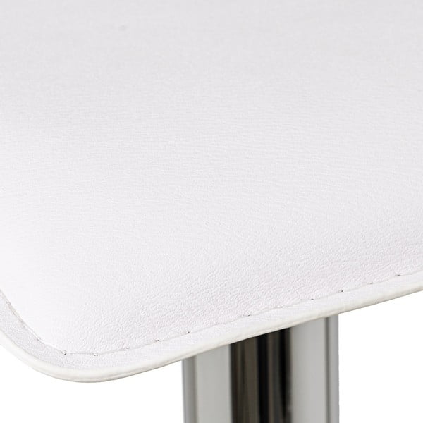 Baltos spalvos iš audinio baro kėdžių komplektas reguliuojamo aukščio 2 vnt. (sėdynės aukštis 63 cm) – Casa Selección-image-2