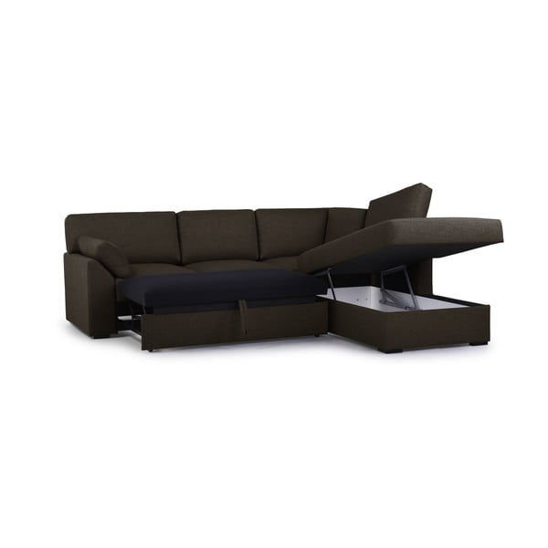 Sulankstoma kampinė sofa rudos spalvos (su dešiniuoju kampu) Janson – Scandic-image-4