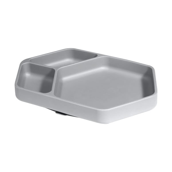 Iš silikonas vaikiška lėkštė pilkos spalvos 16x25 cm – Kindsgut-image-2