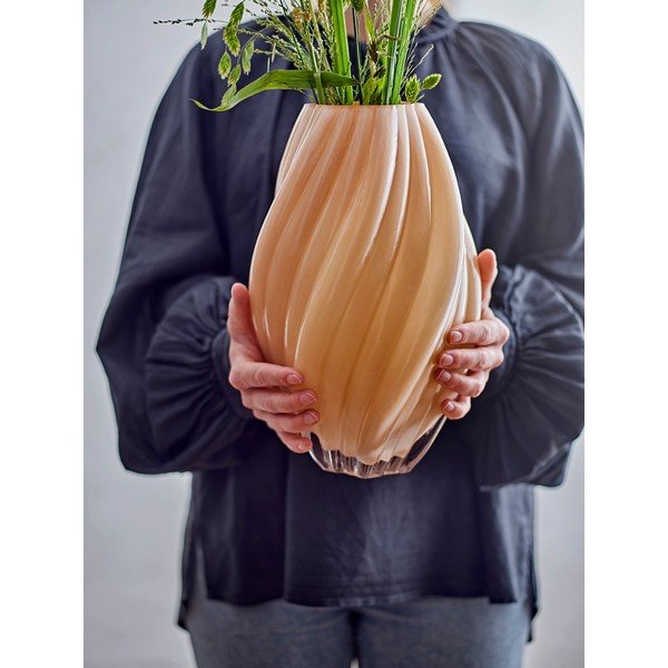 Oranžinės spalvos iš stiklo  vaza (aukštis 30 cm) Kanji – Bloomingville-image-2