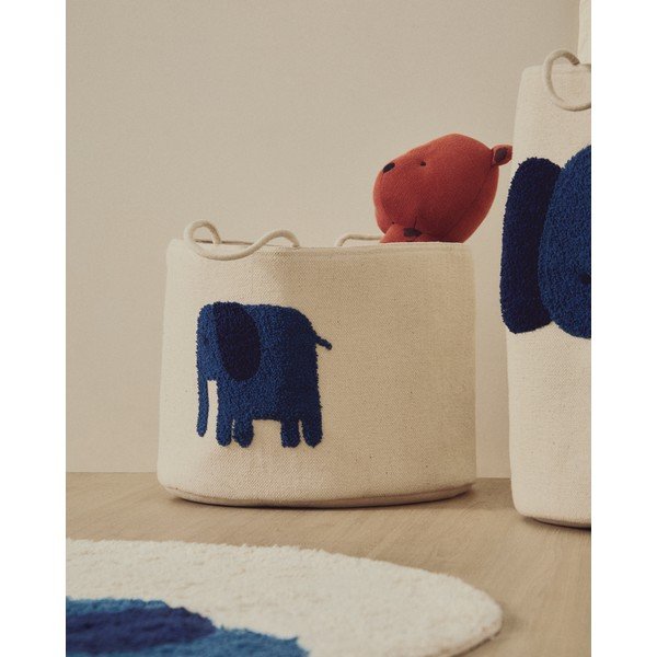 Dramblio kaulo spalvos iš tekstilės vaikiškas krepšys ø 45x30 cm Tandani – Kave Home-image-1