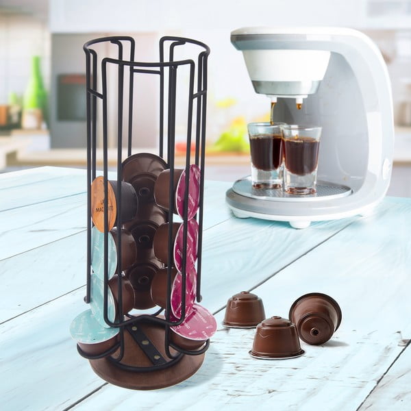 Kavos kapsulių laikiklis juodos spalvos Radka – Orion-image-1