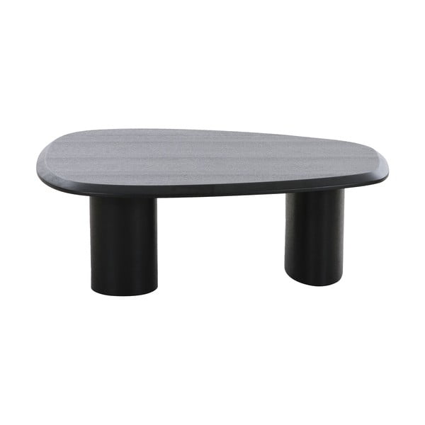 Kavos staliukas juodos spalvos su uosio dekoro stalviršiu 78x96 cm Tirano – House Nordic