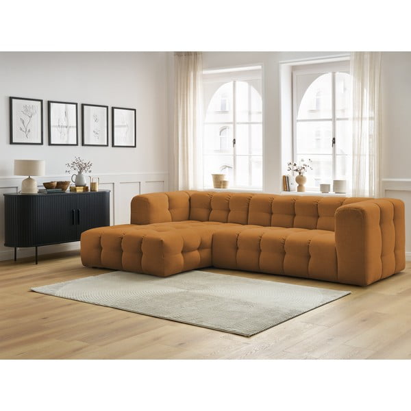 Kampinė sofa ochros spalvos (su kairiuoju kampu) Cloud – Bobochic Paris-image-1