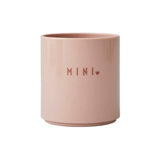 Rožinis vaikiškas puodelis Design Letters Mini Love