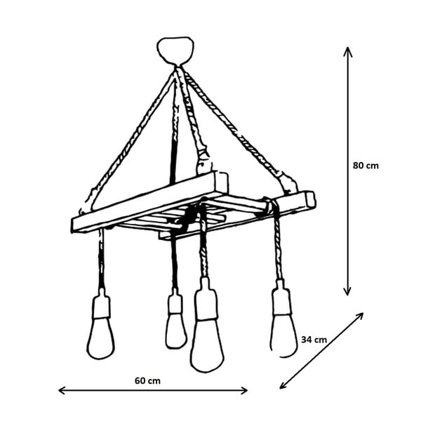 Rudos spalvos kabantis šviestuvas Halat – Opviq lights-image-3