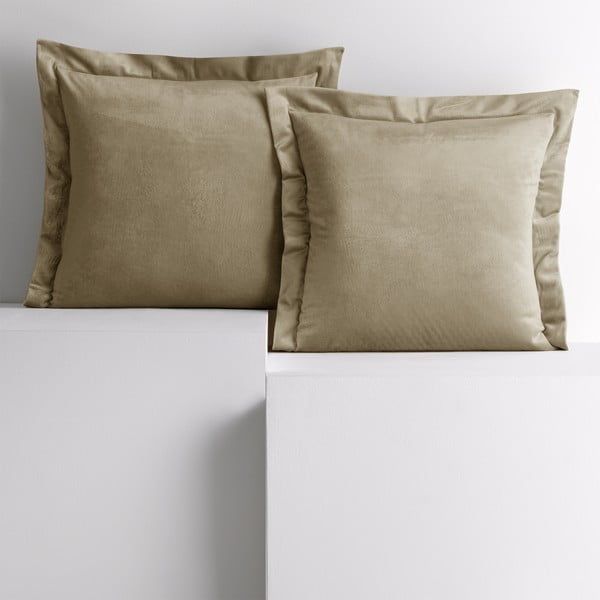 2 smėlio spalvos pagalvių užvalkalų rinkinys AmeliaHome Side, 45 x 45 cm-image-4