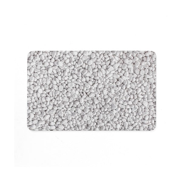 Iš gumos vonios kilimėlis baltos spalvos/pilkos spalvos 50x80 cm Leandra – douceur d'intérieur