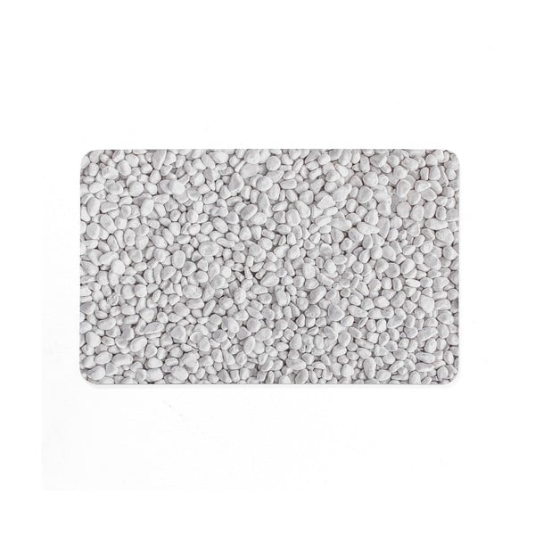 Iš gumos vonios kilimėlis baltos spalvos/pilkos spalvos 50x80 cm Leandra – douceur d'intérieur