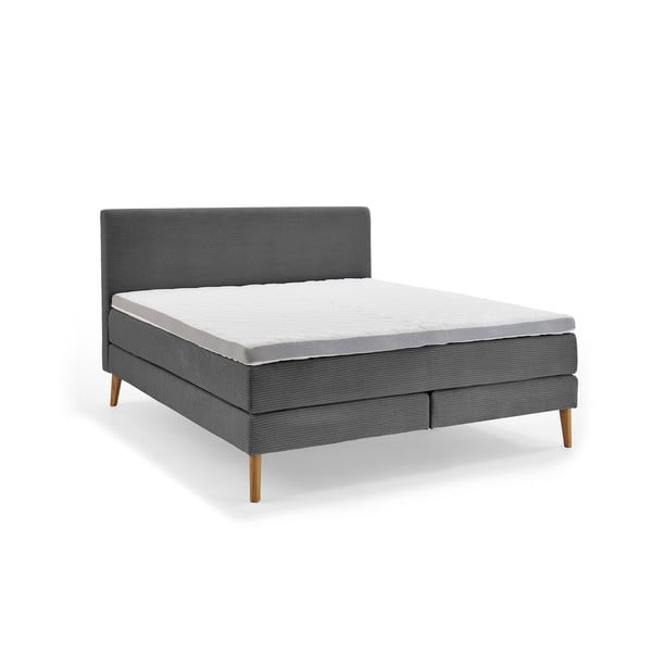 Tamsiai pilka lova su spintelėmis 160x200 cm Linea - Meise Möbel