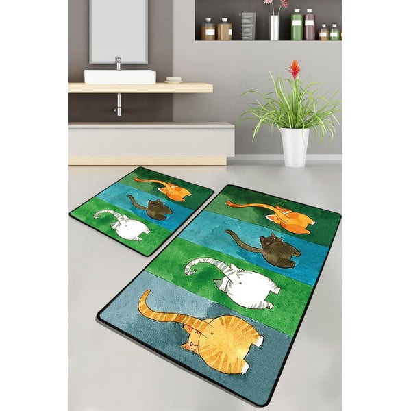 Vonios kilimėliai 2 vnt. 60x100 cm Gatto Carino – Foutastic-image-1