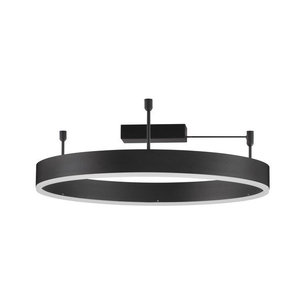 Matinės juodos spalvos iš aliuminio lubinis šviestuvas LED su pritemdymo funkcija Motif – Nova Luce