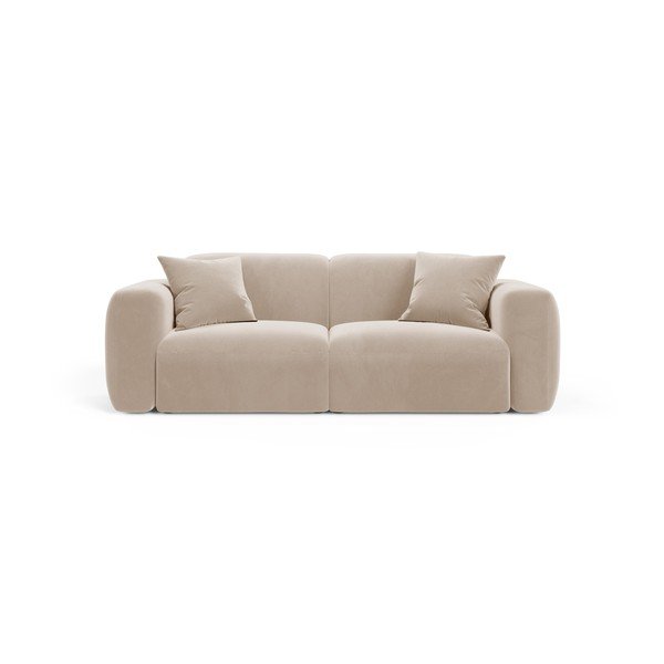 Smėlio spalvos iš velveto sofa 220 cm Strino – Cosmopolitan Design
