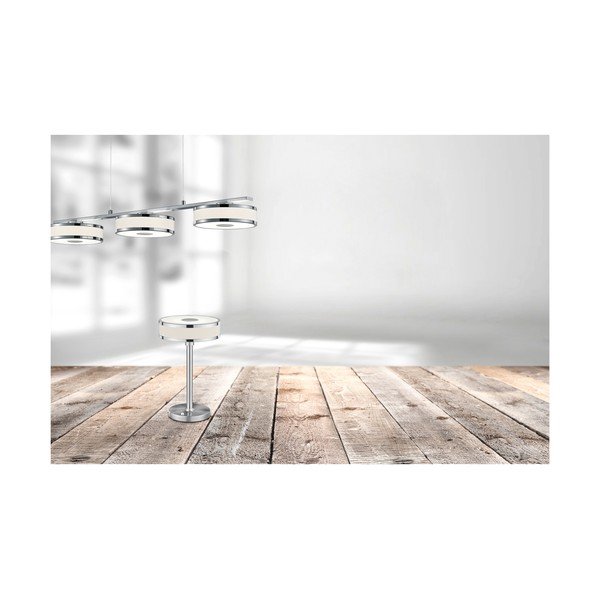 Sidabrinės spalvos, 1,15 m ilgio LED pakabinamas šviestuvas "Trio Agento-image-2