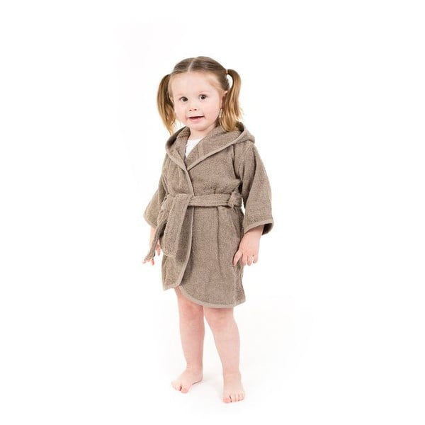 Pilkas medvilninis kūdikių chalatas 2-4 metų dydžio - Tiseco Home Studio-image-2