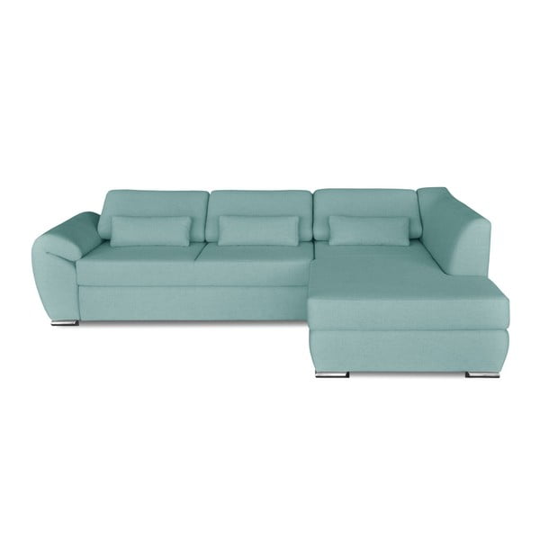Turkio spalvos kampinė sofa-lova "Windsor & Co. Sofos Epsilon, dešinysis kampas