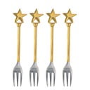 Desertinės šakutės auksinės spalvos iš nerūdijančio plieno 4 vnt. Georgette – Bloomingville