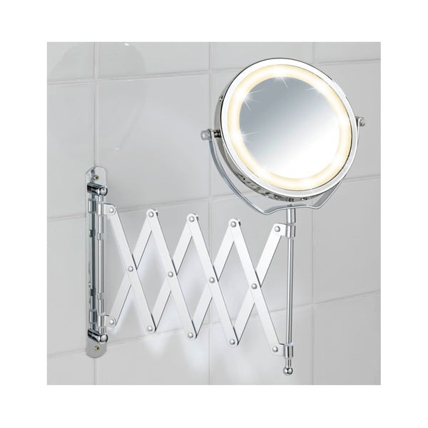 Chromuotas kosmetinis veidrodėlis su LED apšvietimu Wenko Brolo-image-1